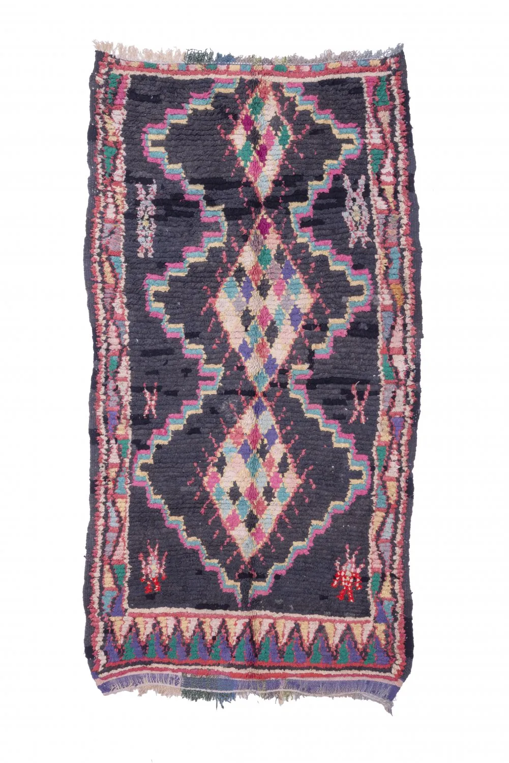 Marokkansk berber tæppe Boucherouite 240 x 130 cm