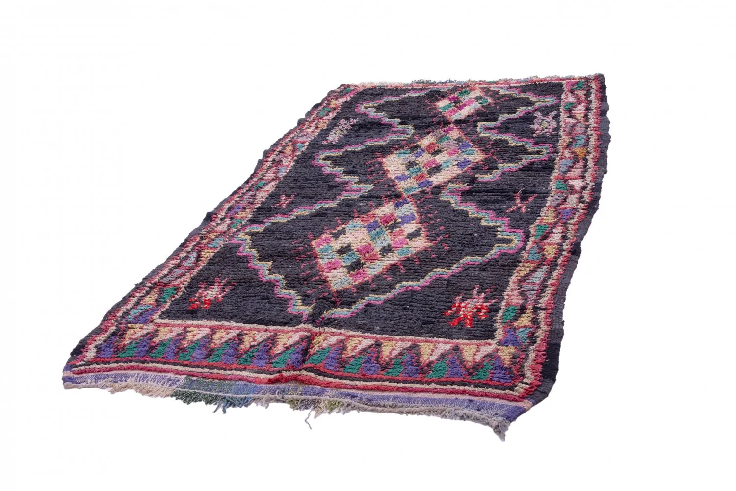 Marokkansk berber tæppe Boucherouite 240 x 130 cm