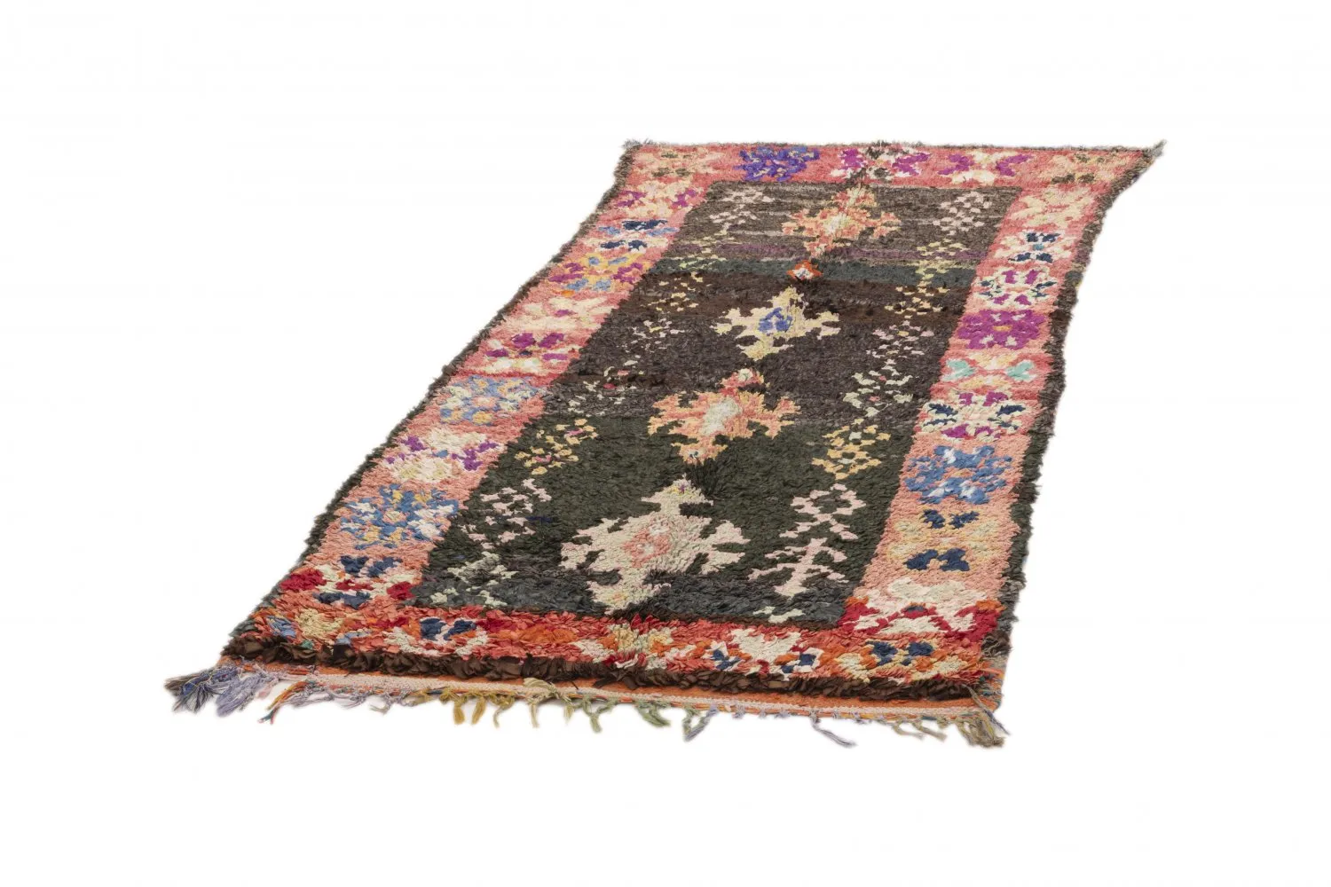 Marokkansk berber tæppe Boucherouite 205 x 95 cm