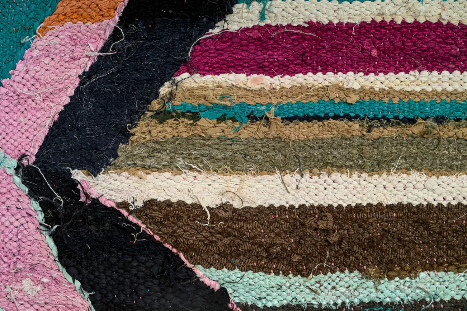 Marokkansk berber tæppe Boucherouite 135 x 265 cm