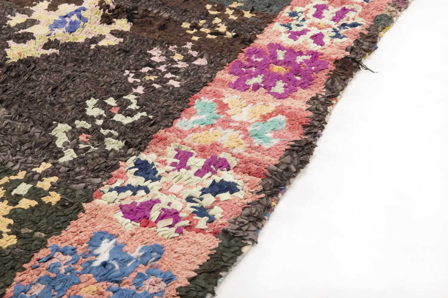 Marokkansk berber tæppe Boucherouite 205 x 95 cm