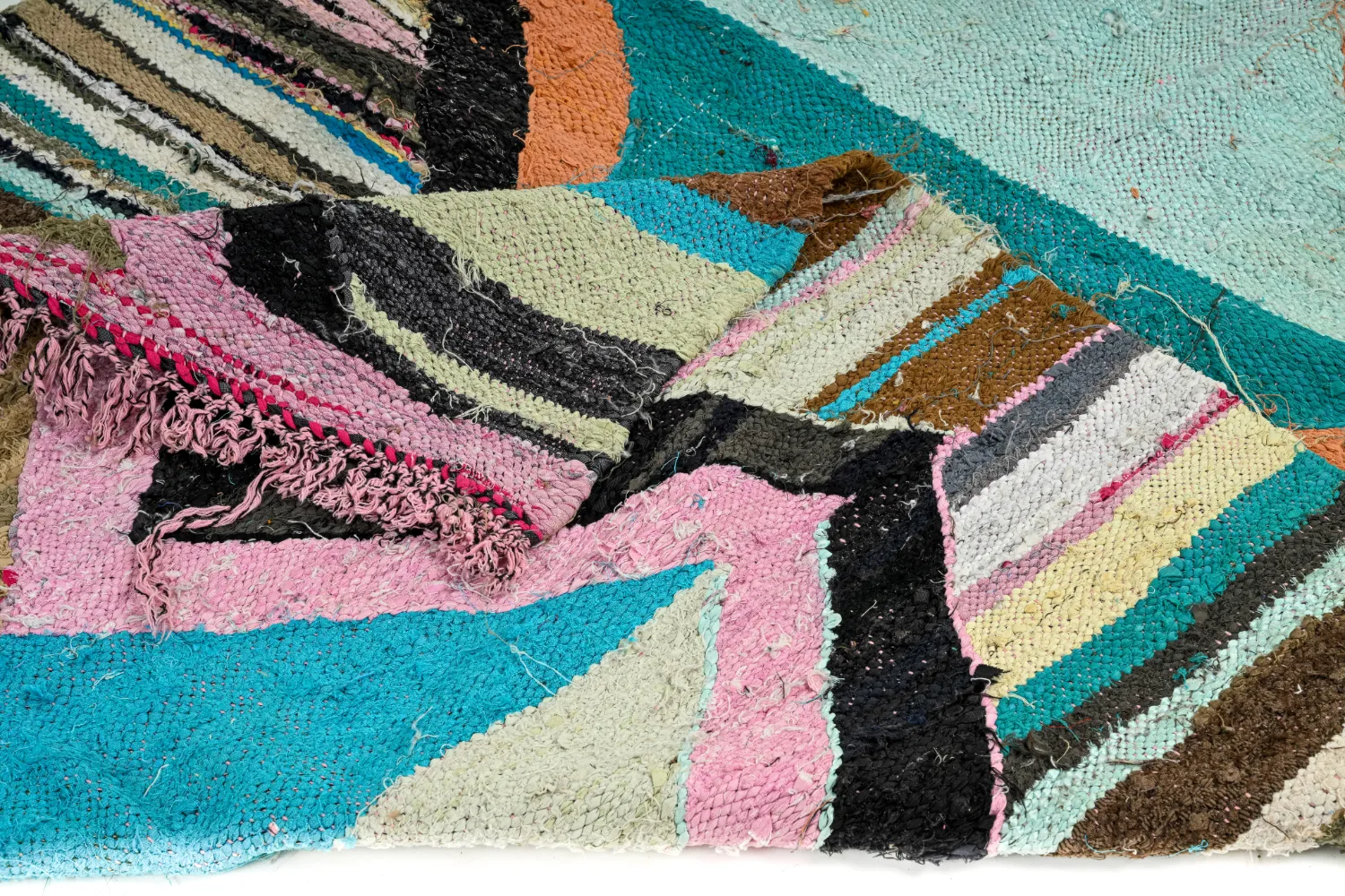 Marokkansk berber tæppe Boucherouite 135 x 265 cm