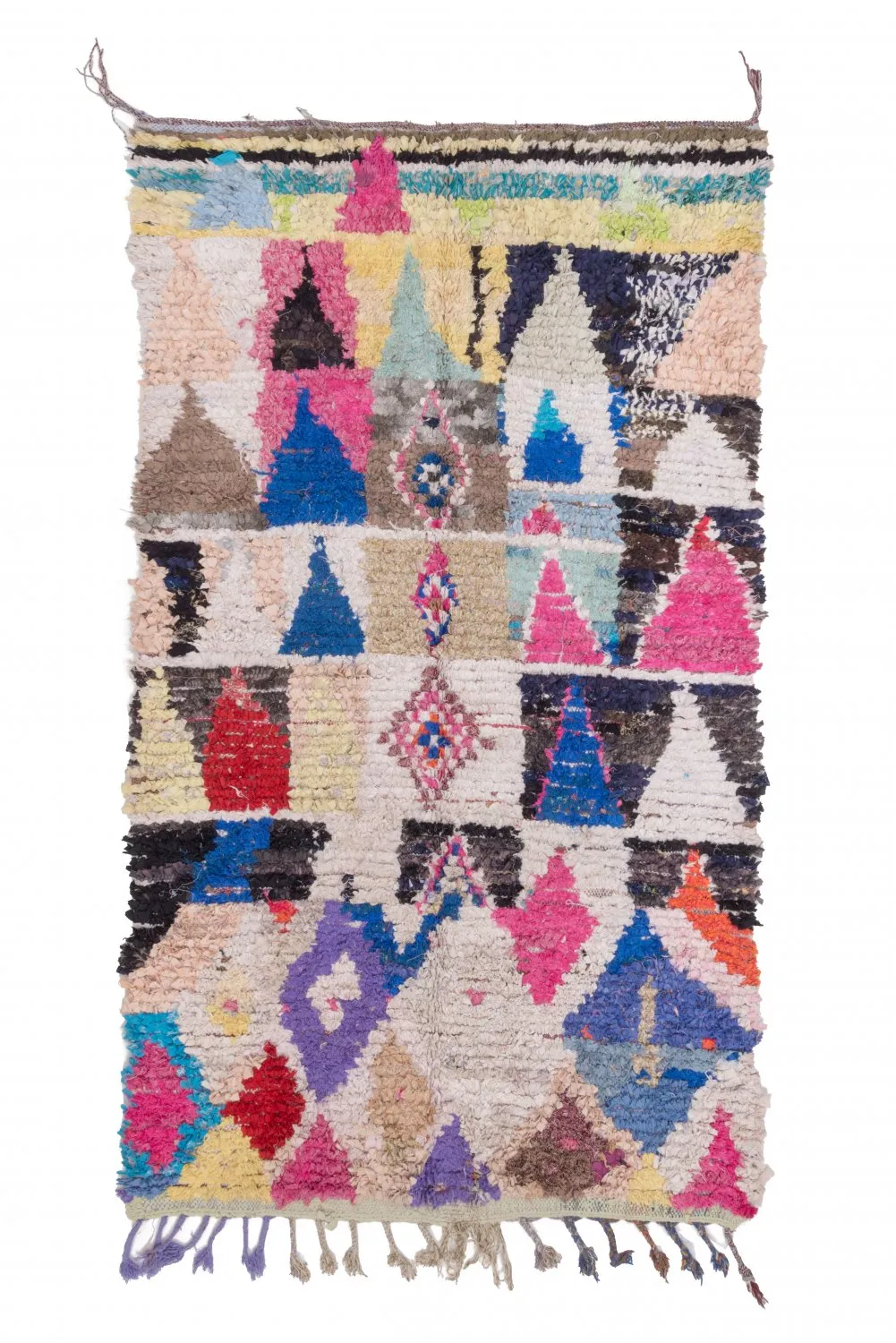 Marokkansk berber tæppe Boucherouite 245 x 135 cm