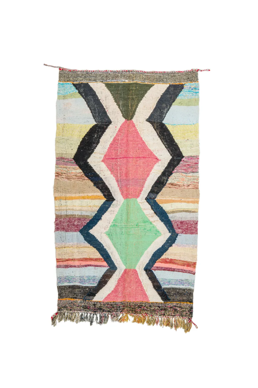 Marokkansk berber tæppe Boucherouite 135 x 215 cm