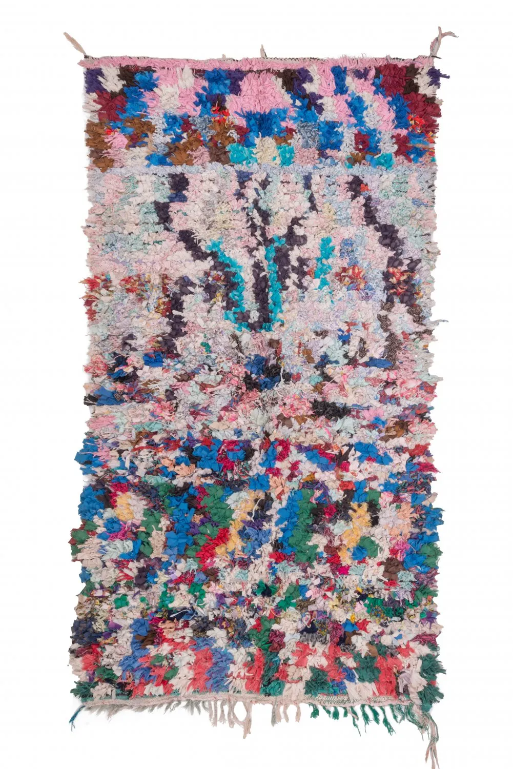 Marokkansk berber tæppe Boucherouite 220 x 140 cm