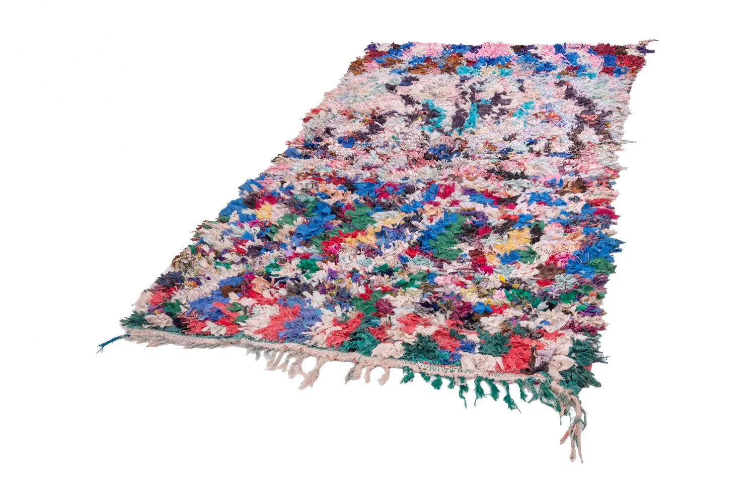 Marokkansk berber tæppe Boucherouite 220 x 140 cm