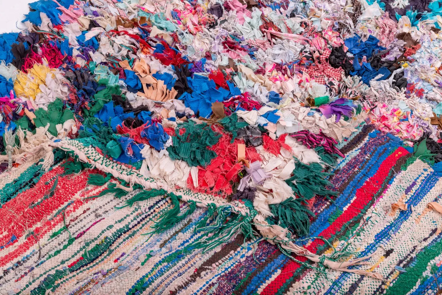 Marokkansk berber tæppe Boucherouite 220 x 140 cm