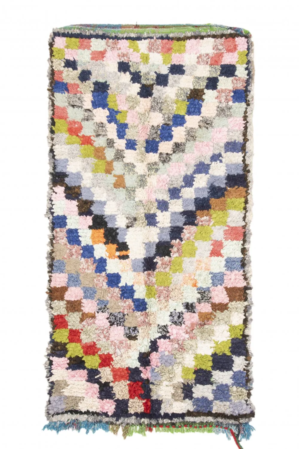 Marokkansk berber tæppe Boucherouite 210 x 115 cm