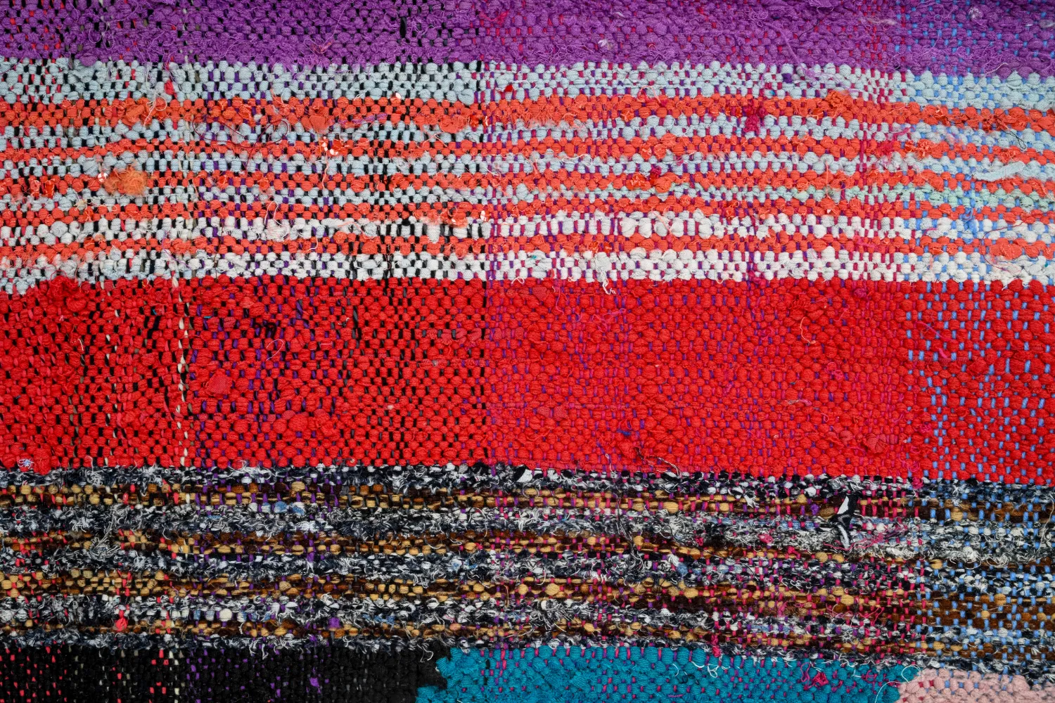 Marokkansk berber tæppe Boucherouite 135 x 270 cm