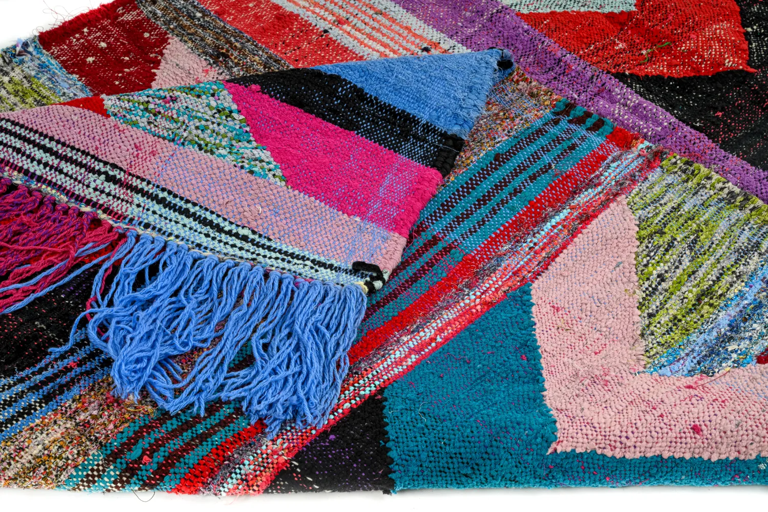 Marokkansk berber tæppe Boucherouite 135 x 270 cm