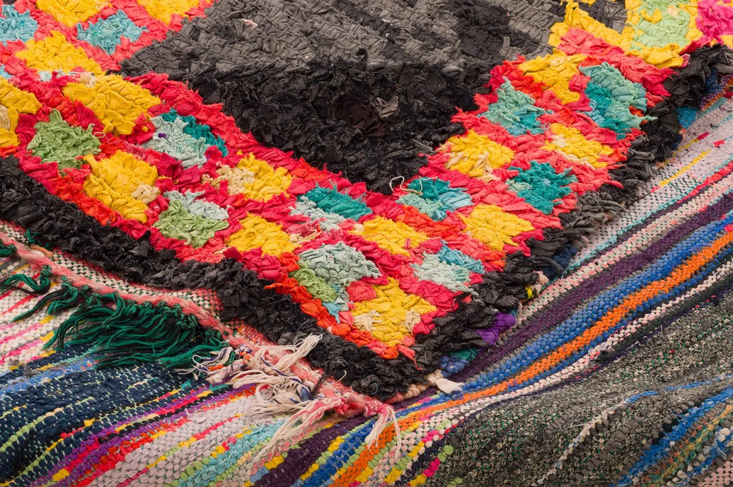 Marokkansk berber tæppe Boucherouite 135 x 290 cm