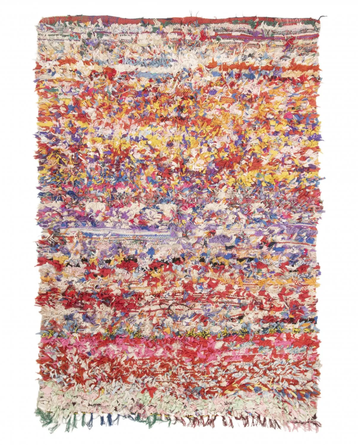 Marokkansk berber tæppe Boucherouite 205 x 140 cm