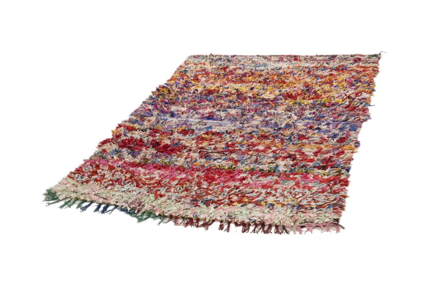 Marokkansk berber tæppe Boucherouite 205 x 140 cm