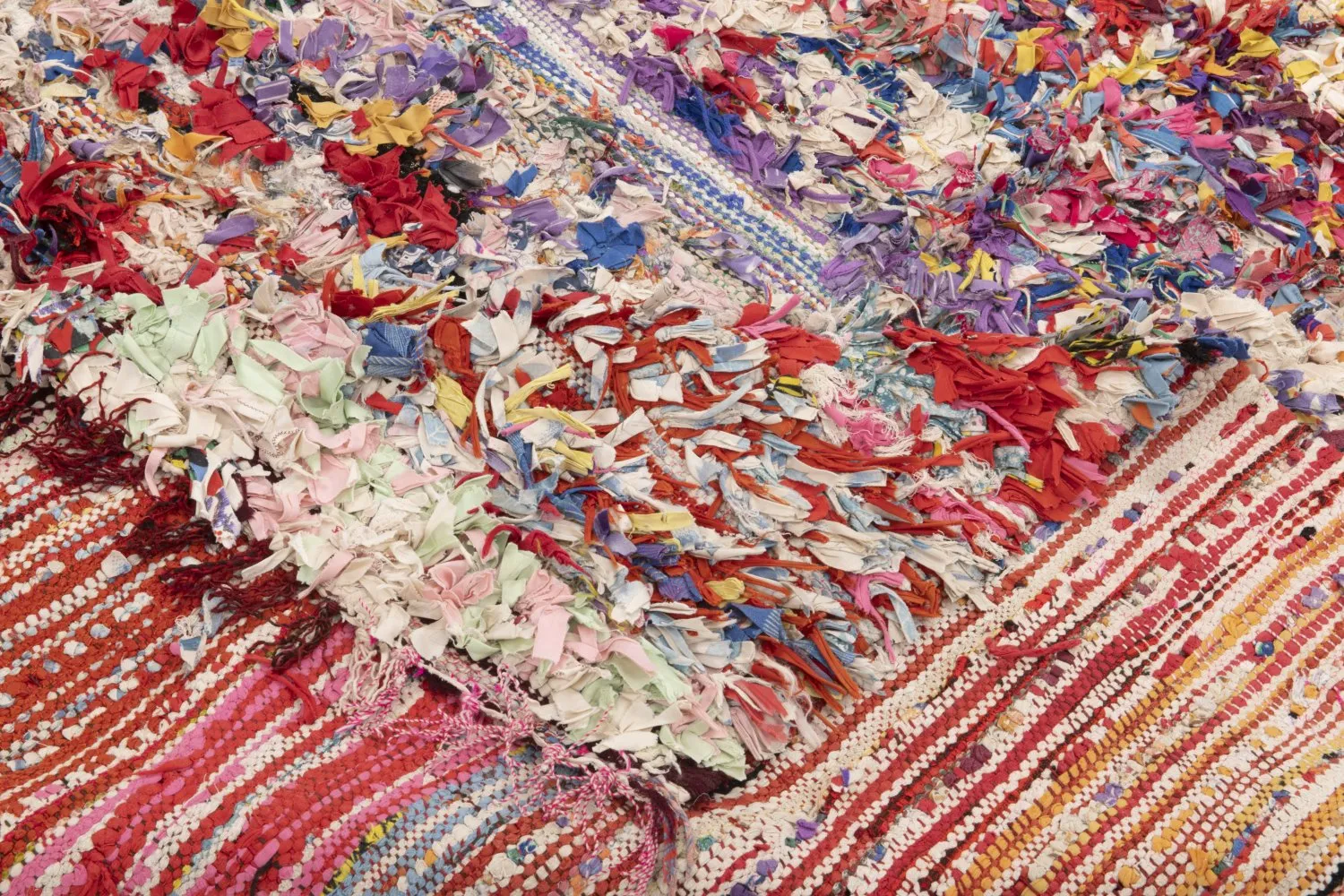 Marokkansk berber tæppe Boucherouite 205 x 140 cm
