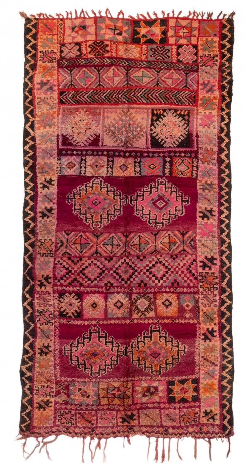 Kelimtæppe Marokkansk berber tæppe Azilal 370 x 190 cm