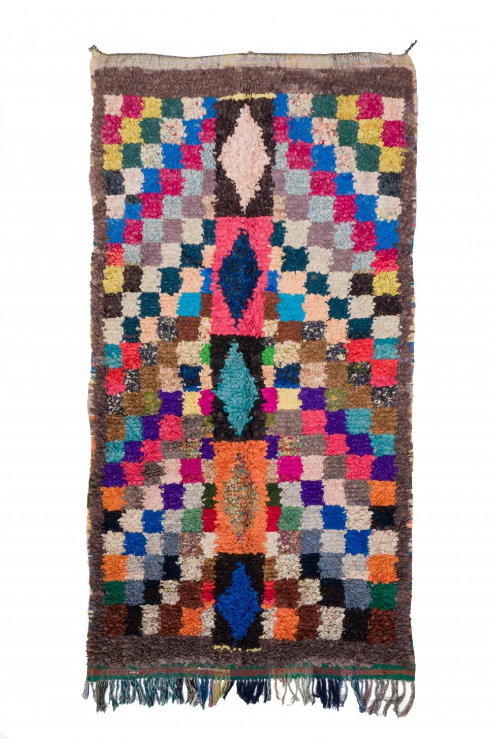 Marokkansk berber tæppe Boucherouite 270 x 145 cm