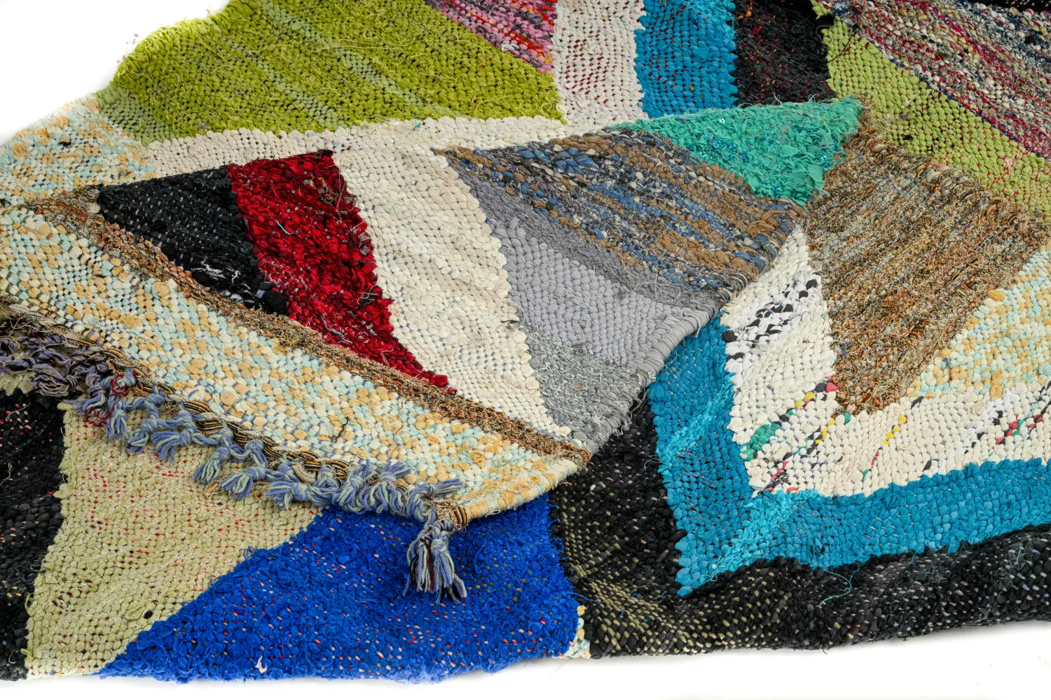 Marokkansk berber tæppe Boucherouite 125 x 250 cm