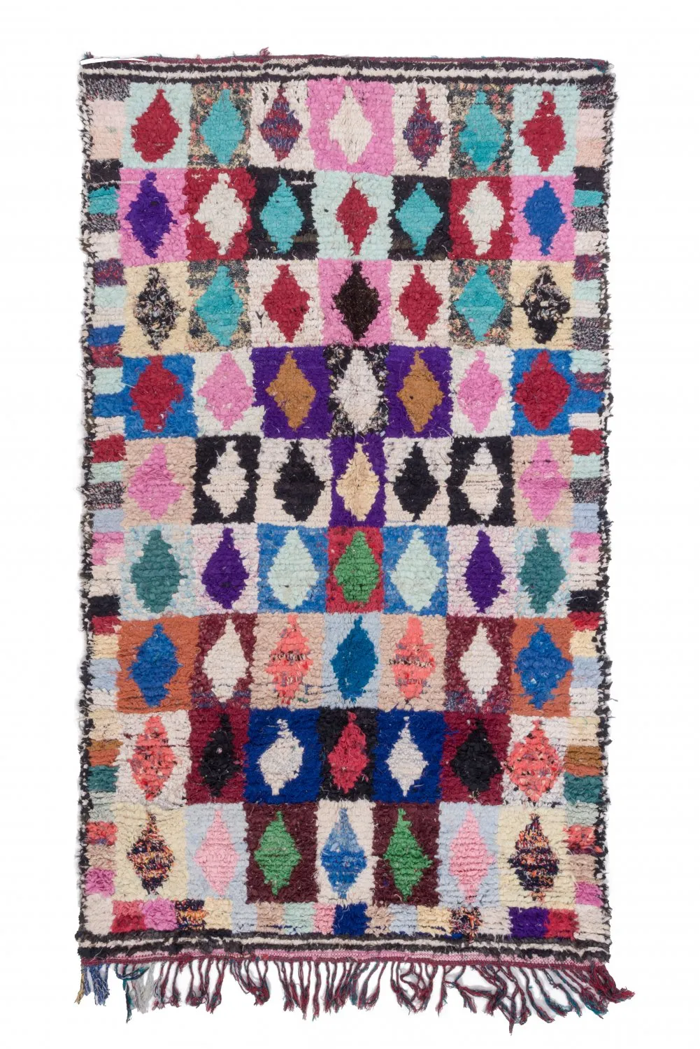 Marokkansk berber tæppe Boucherouite 255 x 145 cm
