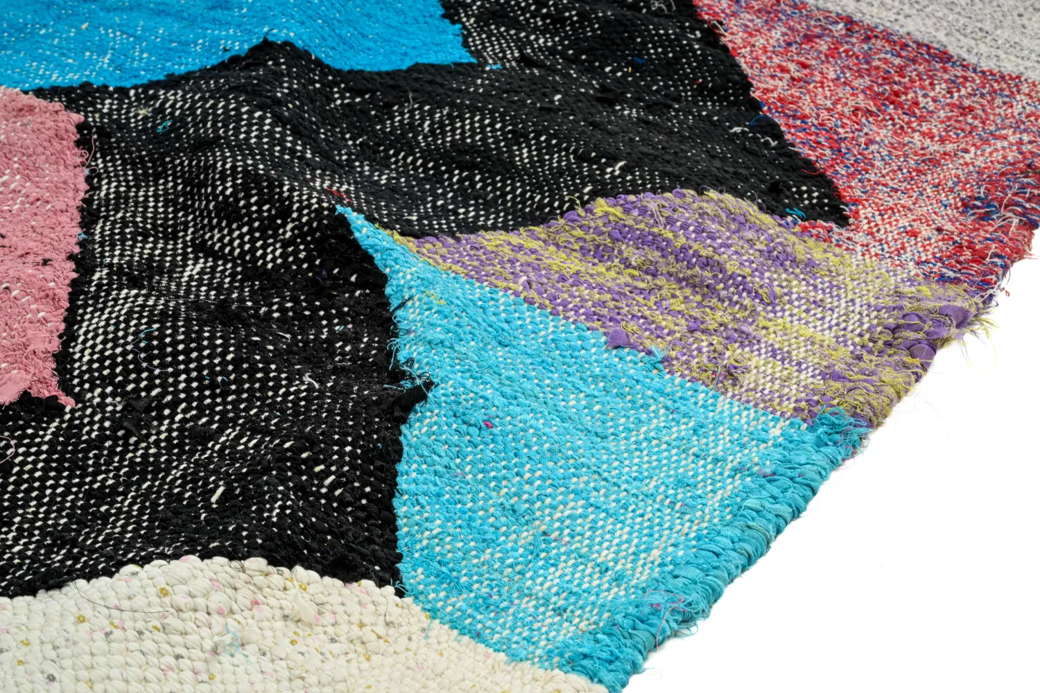 Marokkansk berber tæppe Boucherouite 120 x 230 cm