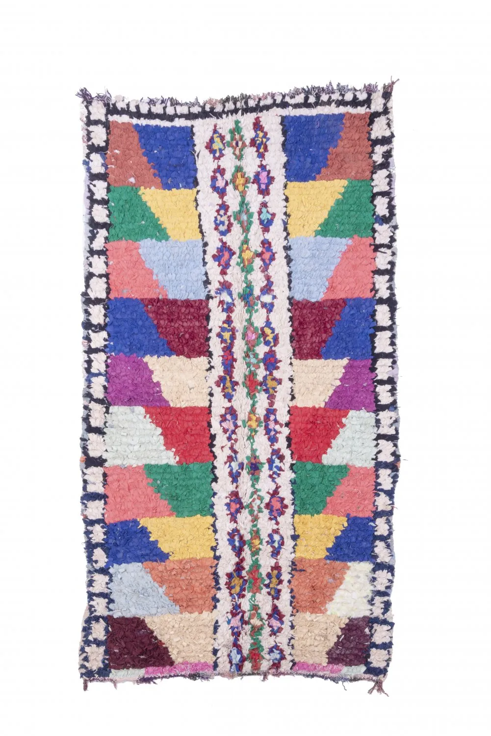 Marokkansk berber tæppe Boucherouite 205 x 115 cm