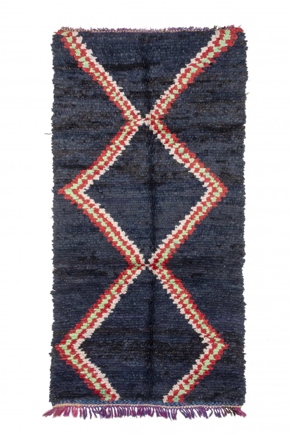Marokkansk berber tæppe Boucherouite 265 x 135 cm