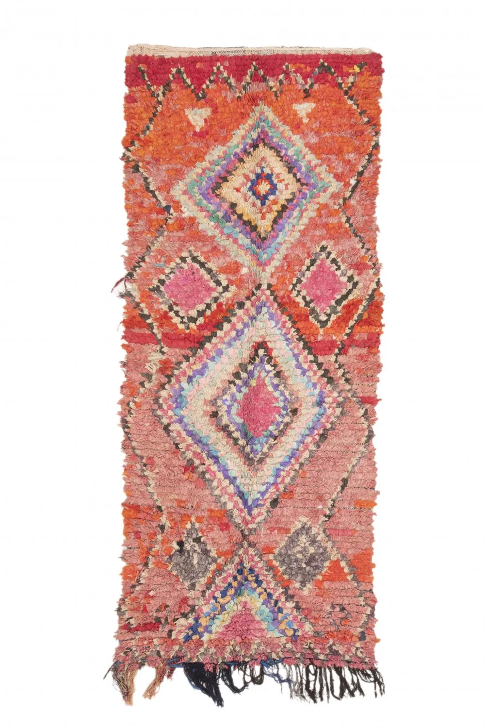 Marokkansk berber tæppe Boucherouite 245 x 105 cm