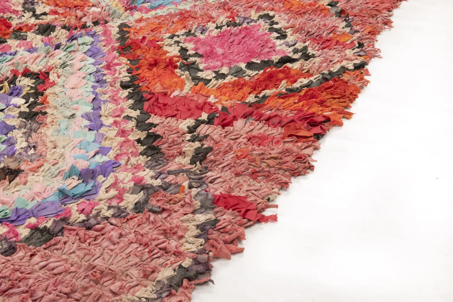 Marokkansk berber tæppe Boucherouite 245 x 105 cm