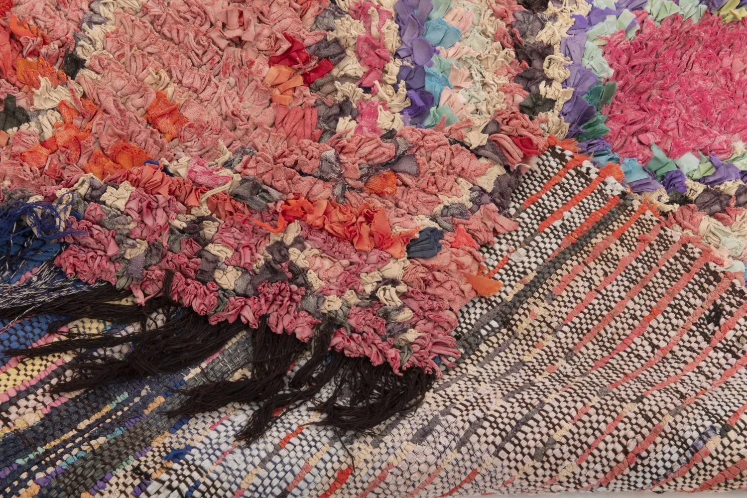 Marokkansk berber tæppe Boucherouite 245 x 105 cm