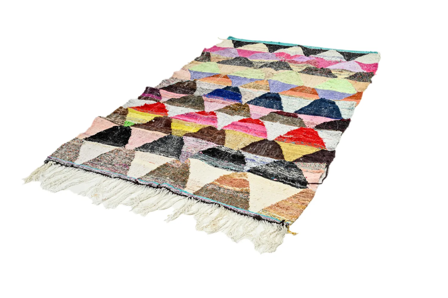 Marokkansk berber tæppe Boucherouite 145 x 270 cm