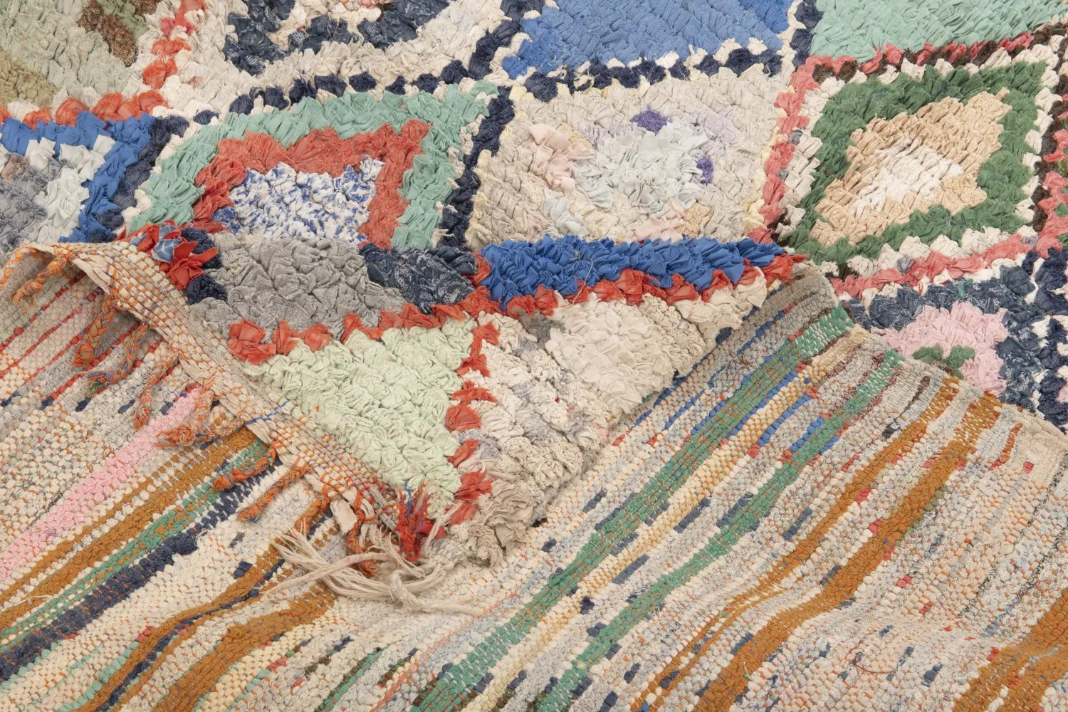 Marokkansk berber tæppe Boucherouite 230 x 130 cm