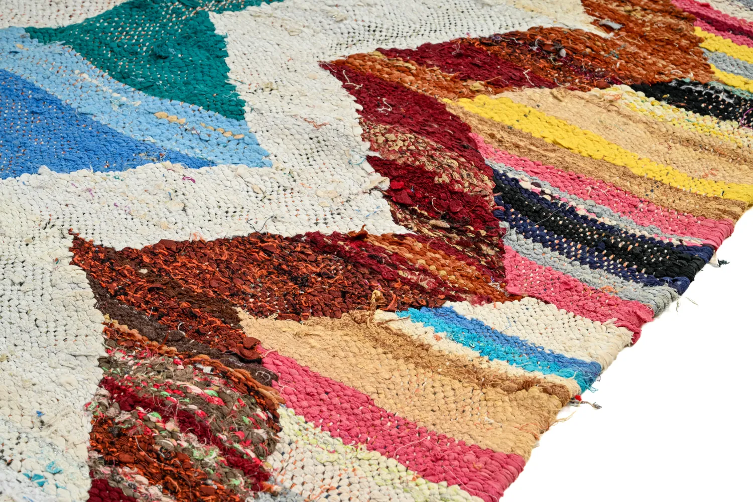 Marokkansk berber tæppe Boucherouite 125 x 225 cm