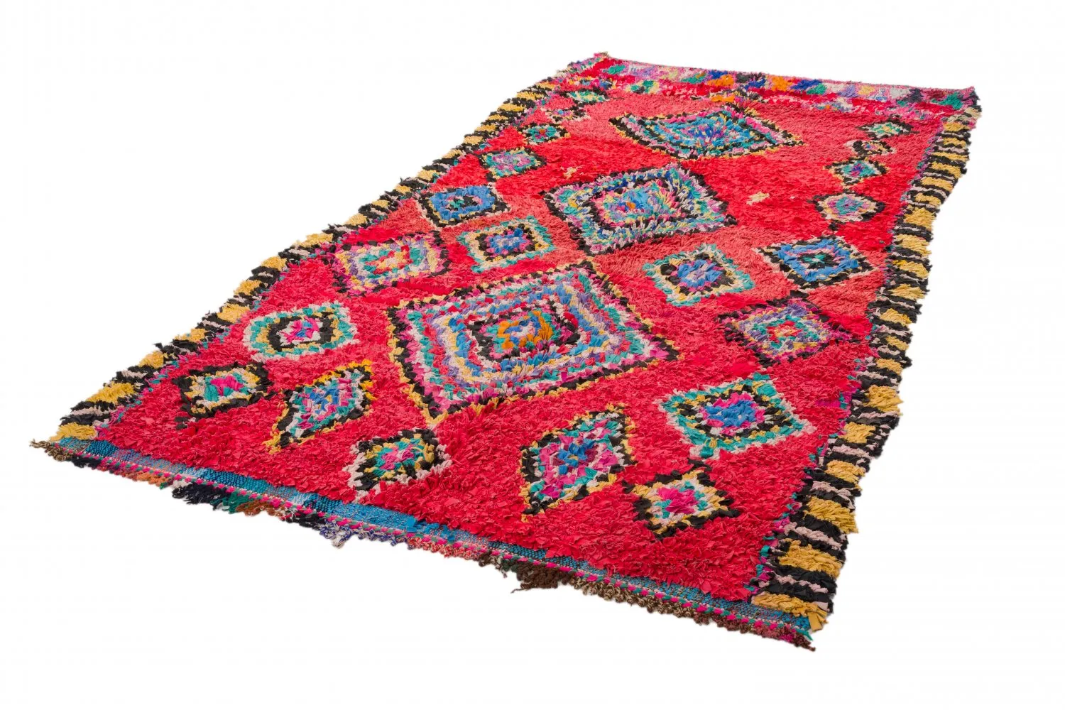 Marokkansk berber tæppe Boucherouite 290 x 140 cm