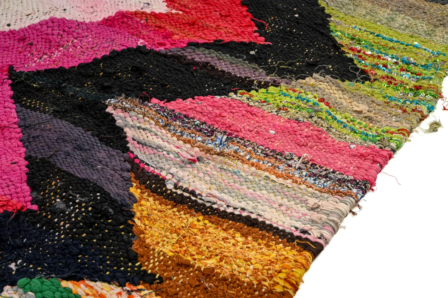 Marokkansk berber tæppe Boucherouite 135 x 305 cm