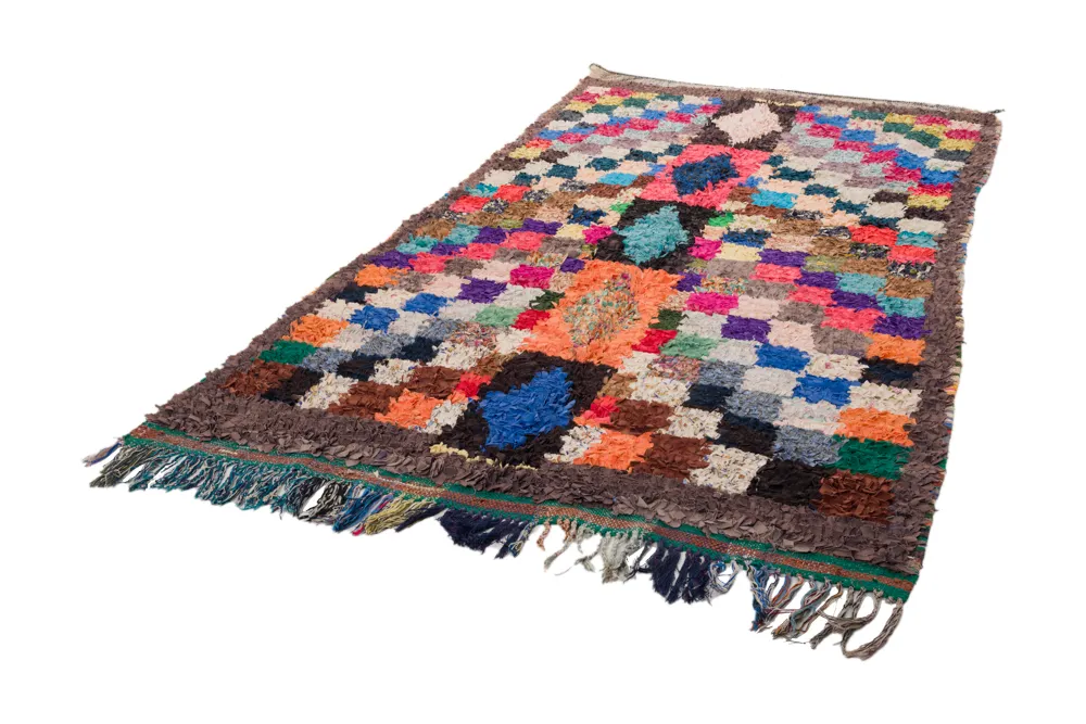 Marokkansk berber tæppe Boucherouite 270 x 145 cm