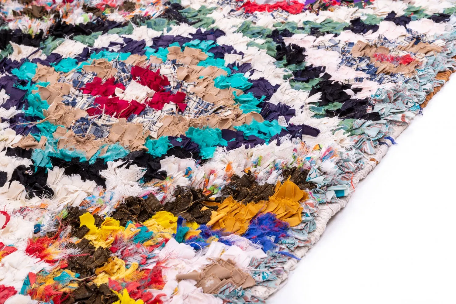 Marokkansk berber tæppe Boucherouite 235 x 130 cm