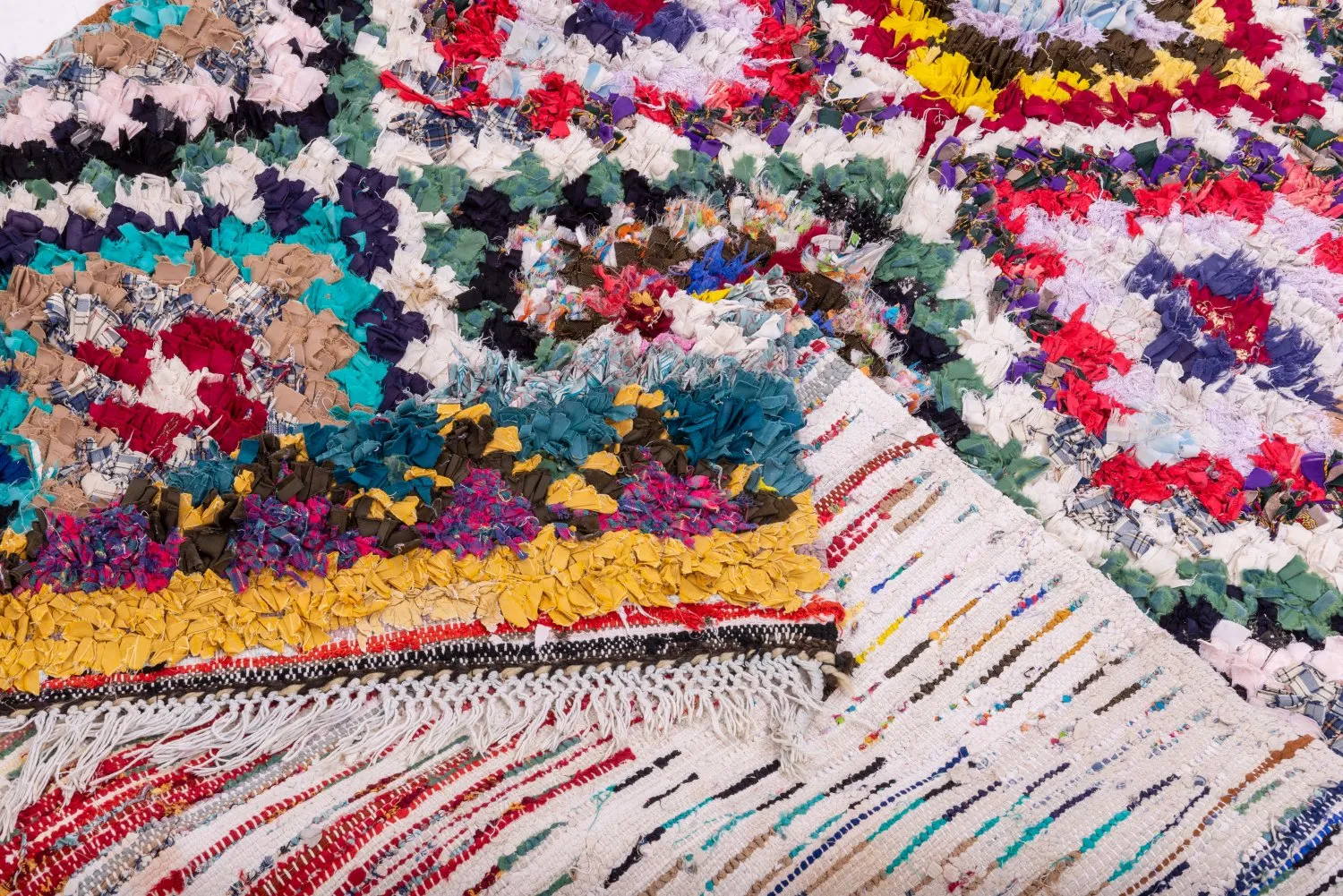 Marokkansk berber tæppe Boucherouite 235 x 130 cm