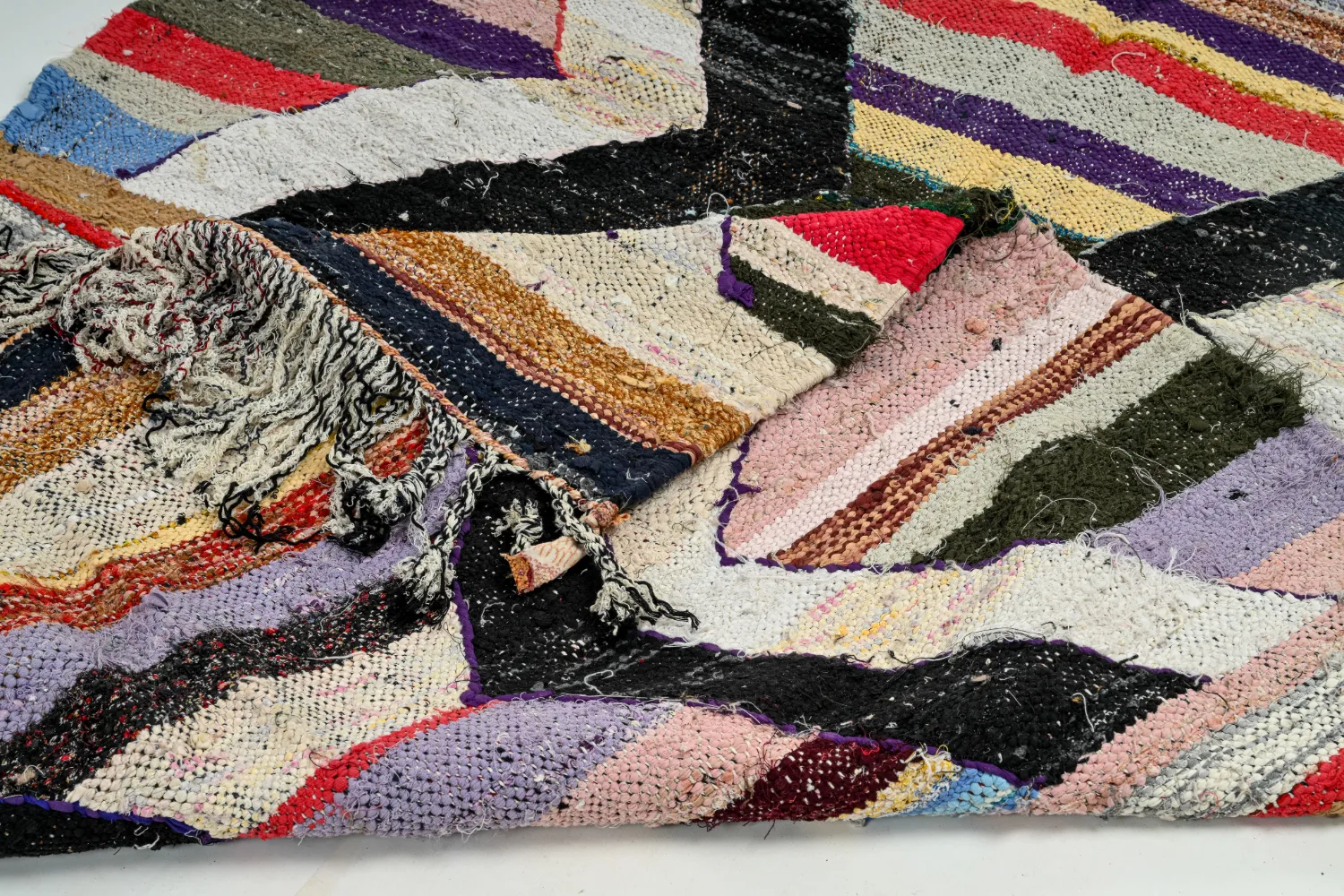 Marokkansk berber tæppe Boucherouite 125 x 230 cm