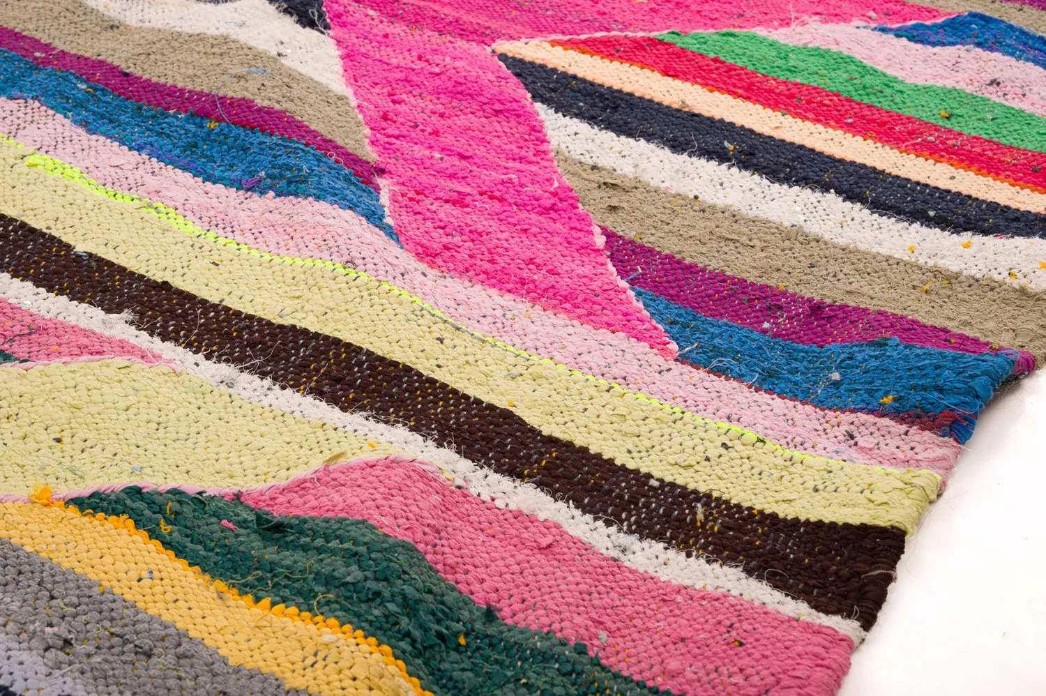 Marokkansk berber tæppe Boucherouite 135 x 260 cm