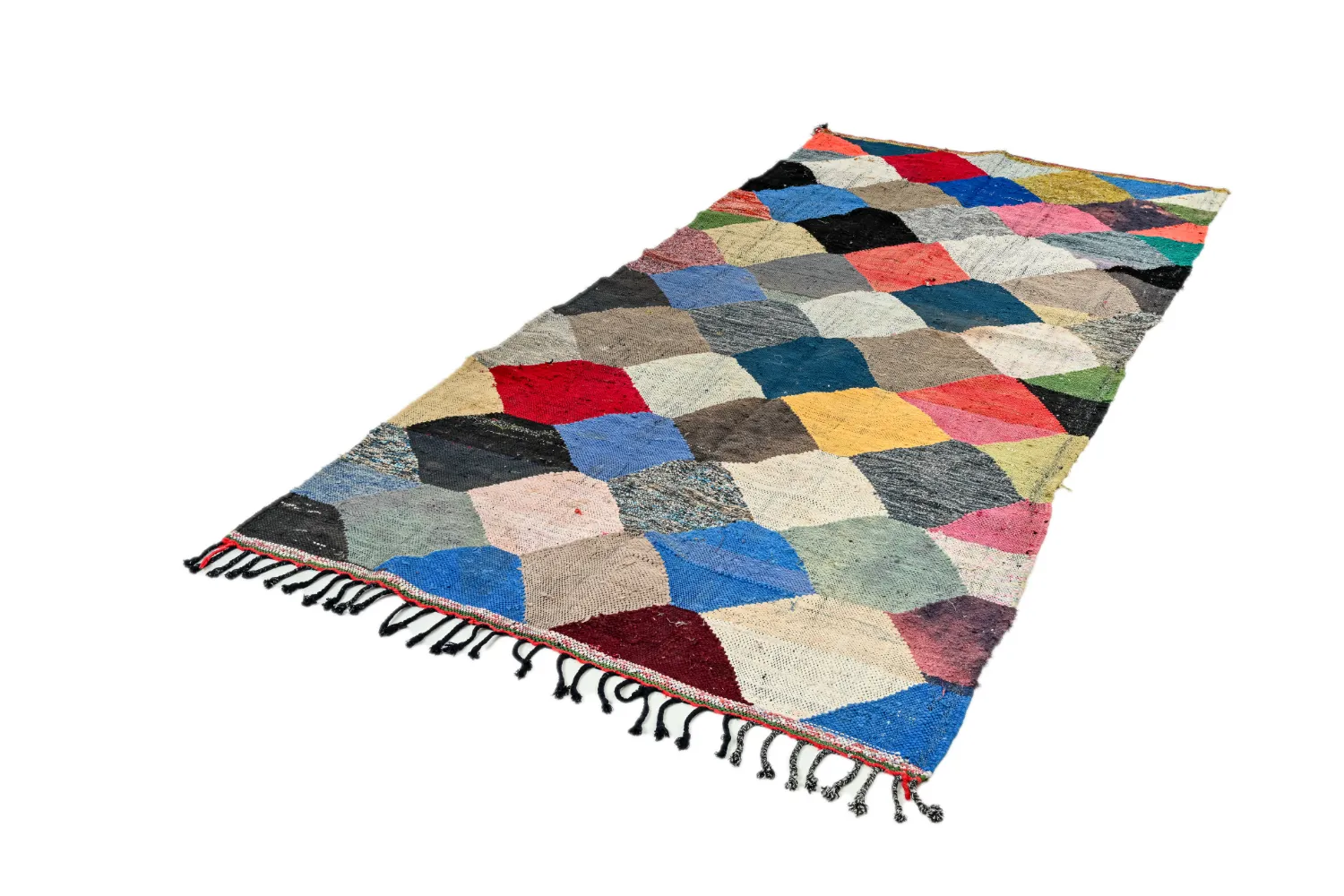 Marokkansk berber tæppe Boucherouite 145 x 300 cm