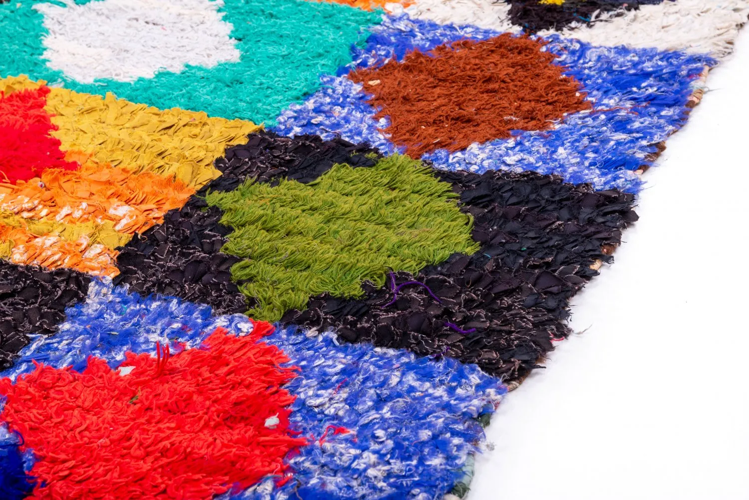 Marokkansk berber tæppe Boucherouite 200 x 140 cm