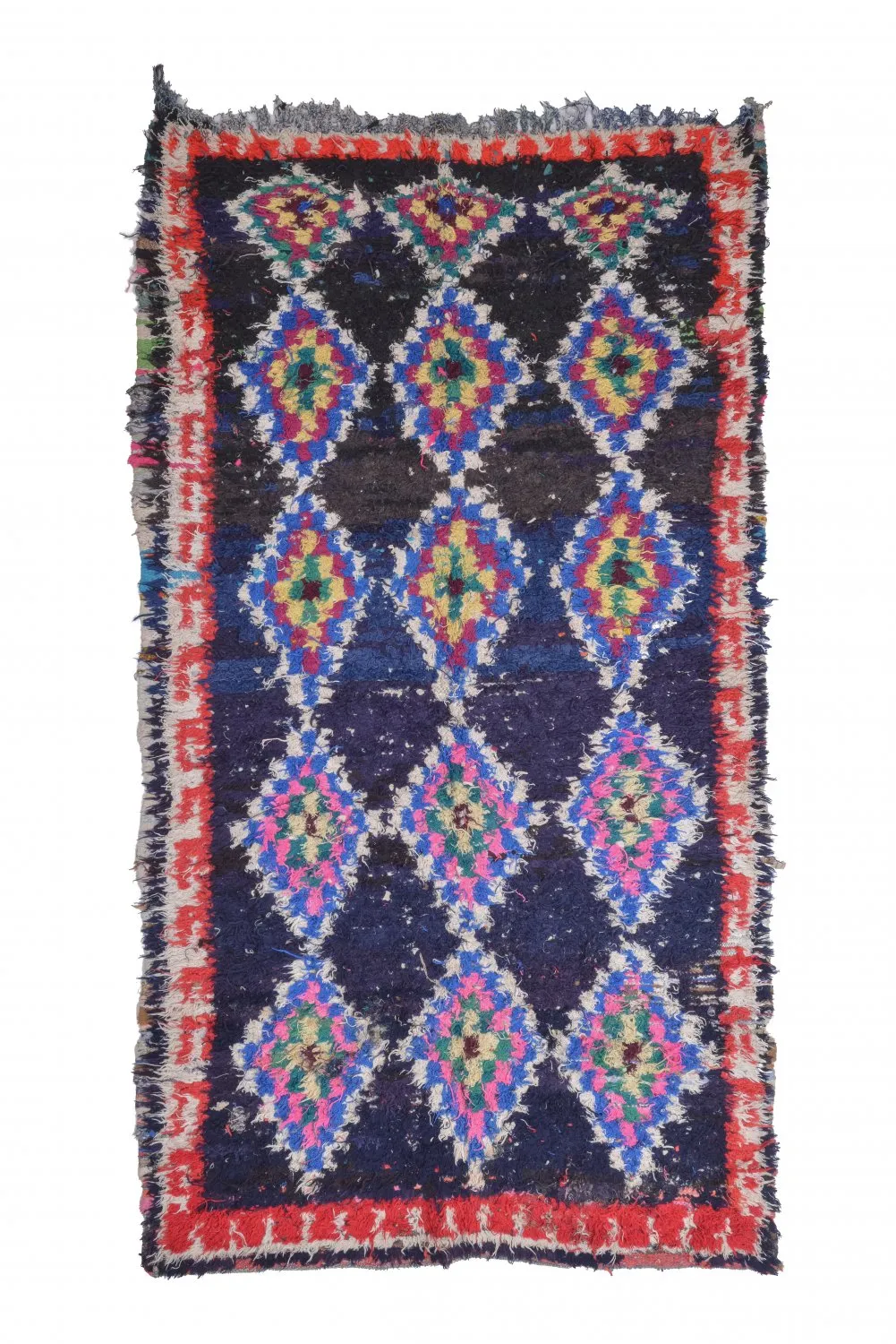 Marokkansk berber tæppe Boucherouite 265 x 140 cm