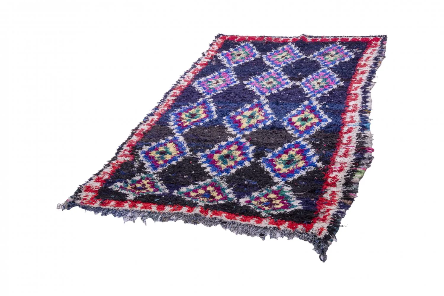 Marokkansk berber tæppe Boucherouite 265 x 140 cm