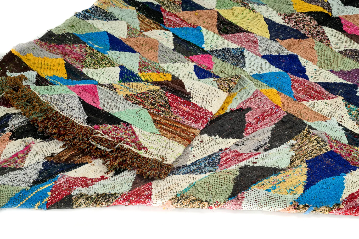 Marokkansk berber tæppe Boucherouite 125 x 225 cm