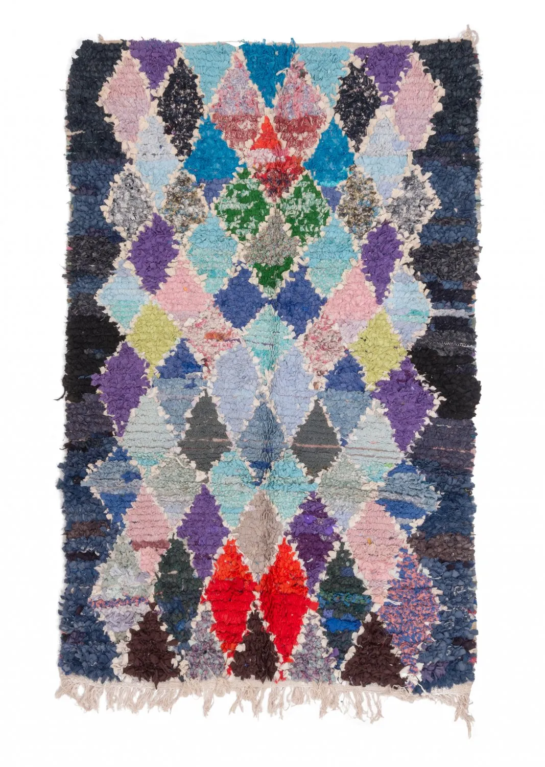 Marokkansk berber tæppe Boucherouite 215 x 135 cm