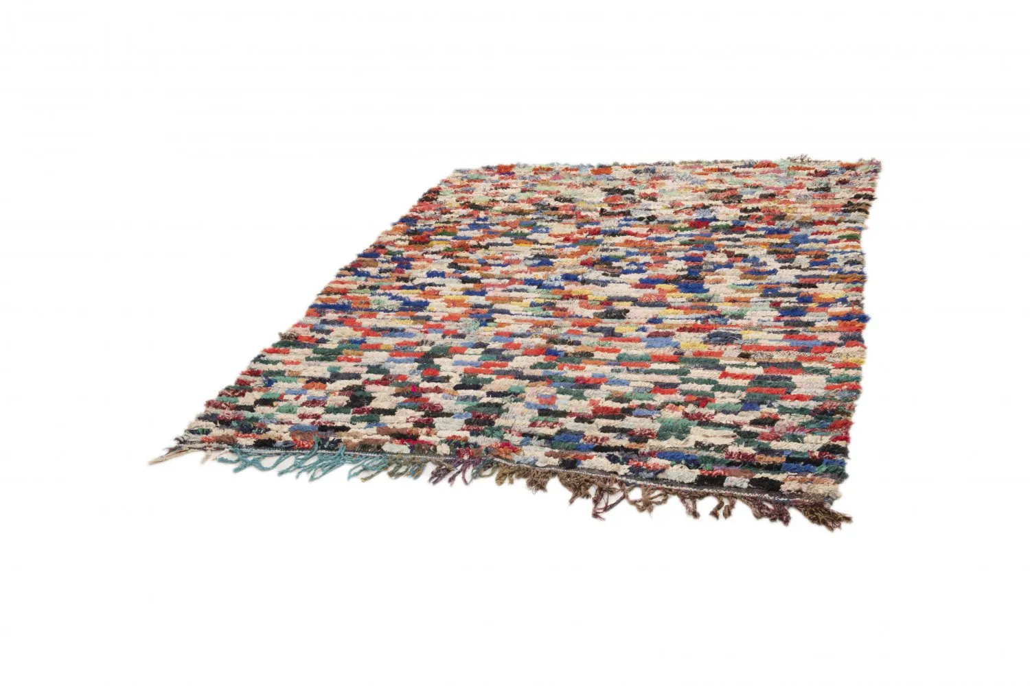 Marokkansk berber tæppe Boucherouite 225 x 170 cm