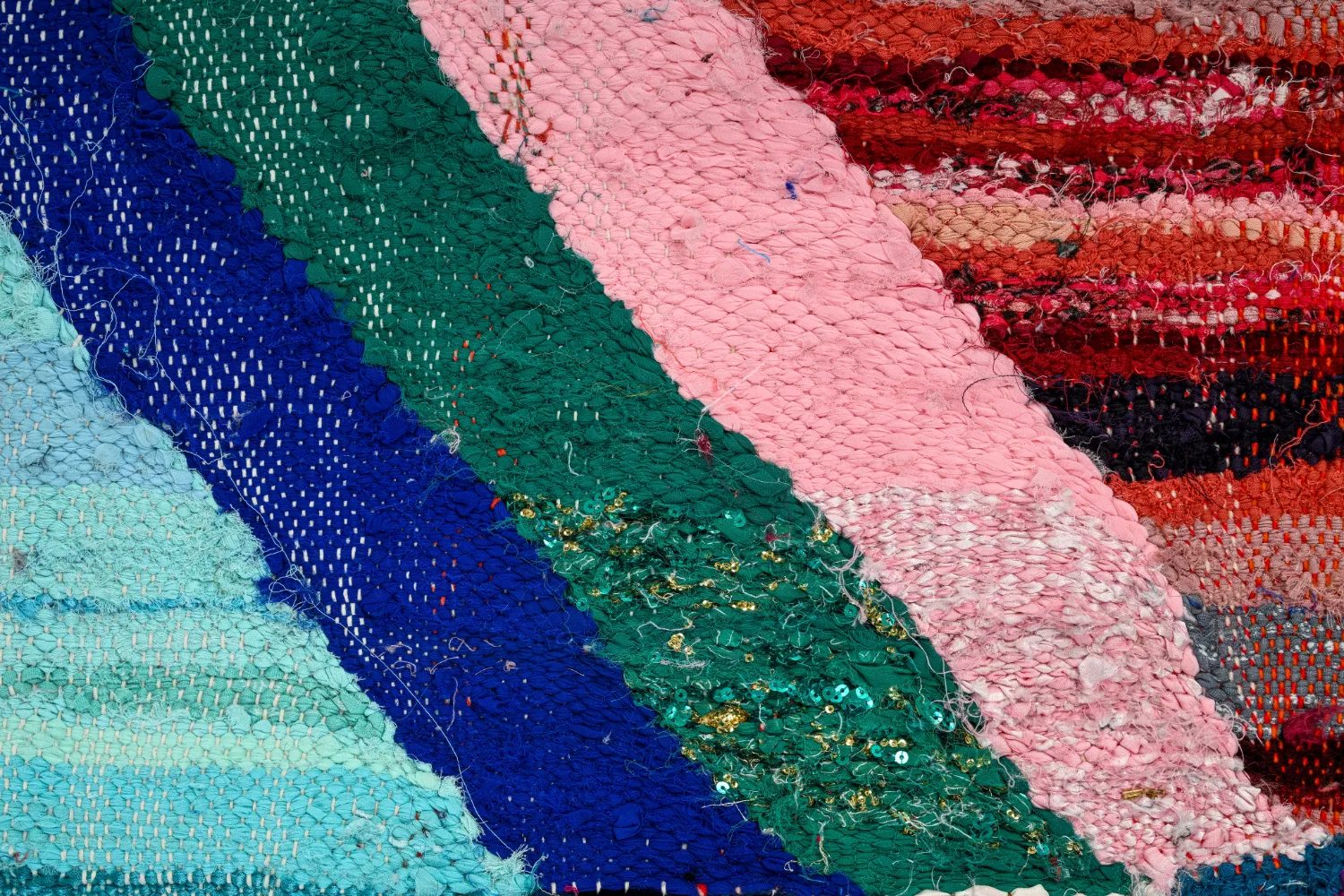 Marokkansk berber tæppe Boucherouite 135 x 275 cm