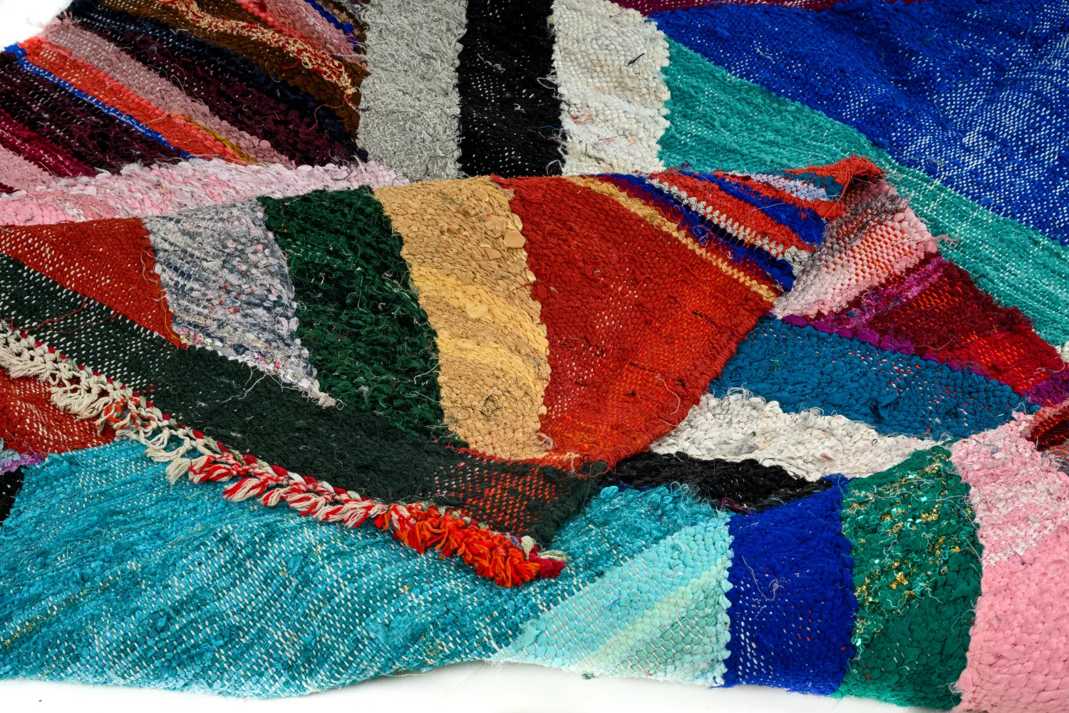 Marokkansk berber tæppe Boucherouite 135 x 275 cm