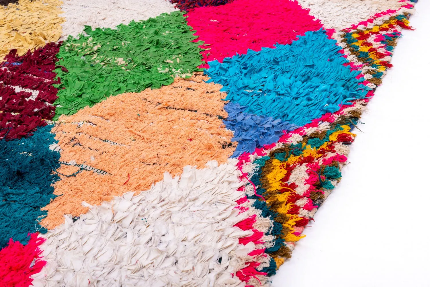Marokkansk berber tæppe Boucherouite 230 x 145 cm