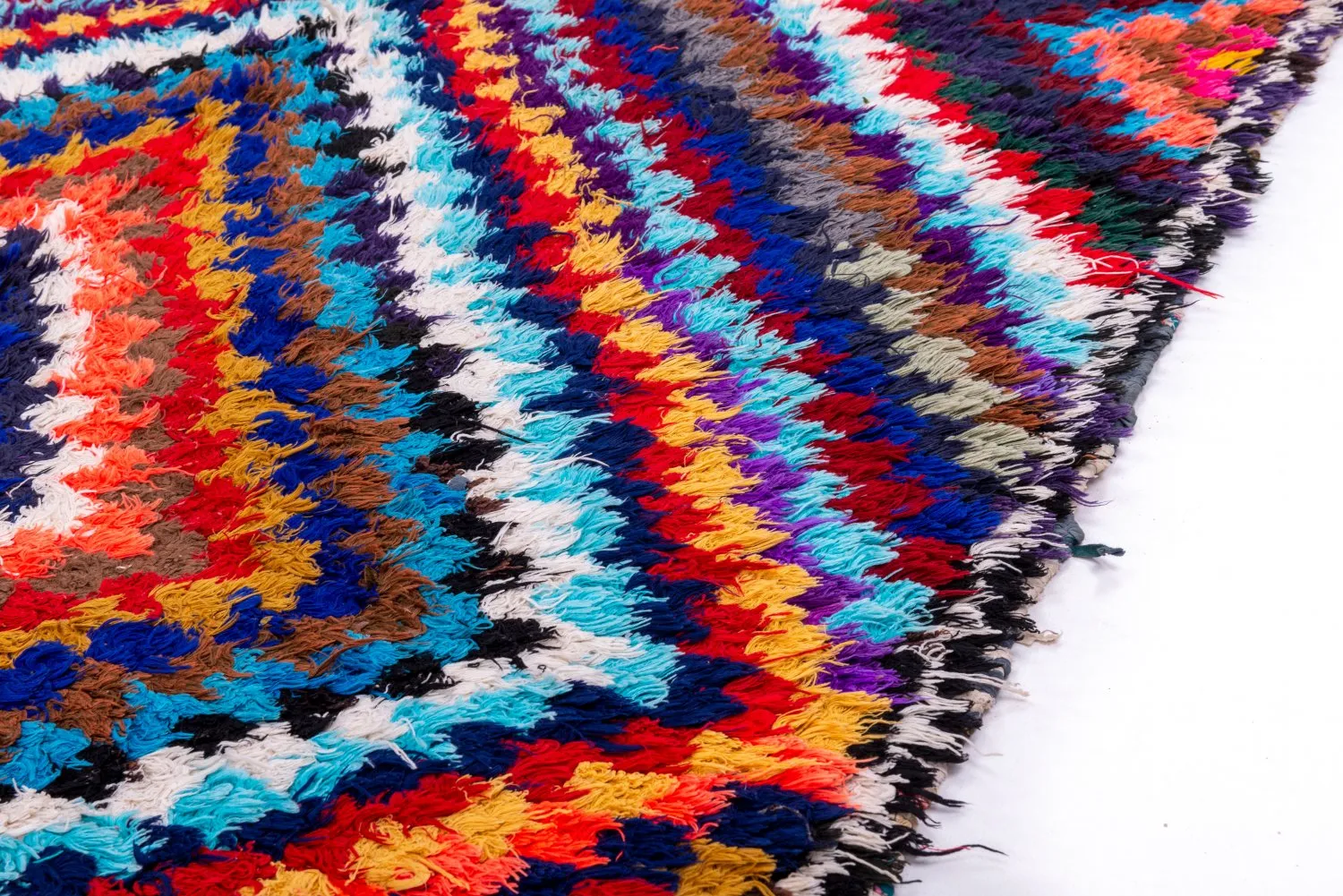 Marokkansk berber tæppe Boucherouite 210 x 140 cm