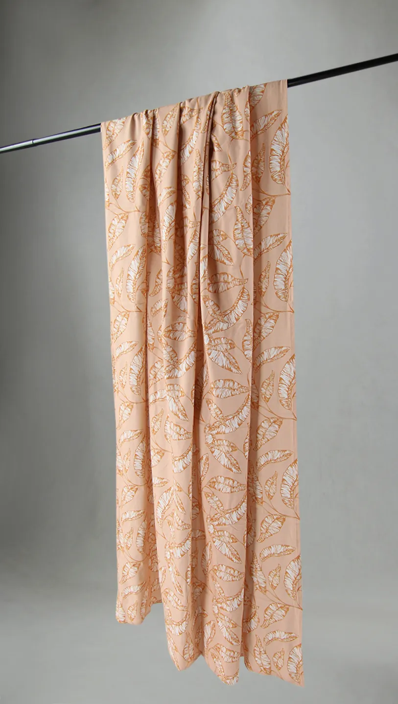 Gardiner - Bomuldsgardin - Leaves (orange)